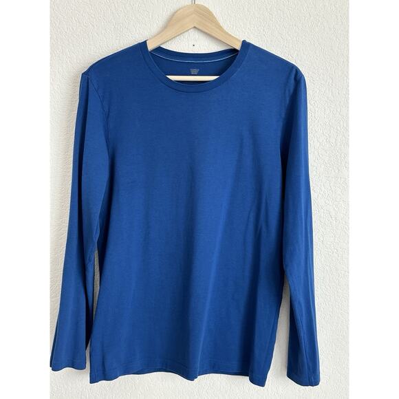 Mack Weldon Men Medium Blue Pima Long Sleeve T-Shirt Crew Neck‎ For Daily Wear - Picture 1 of 11